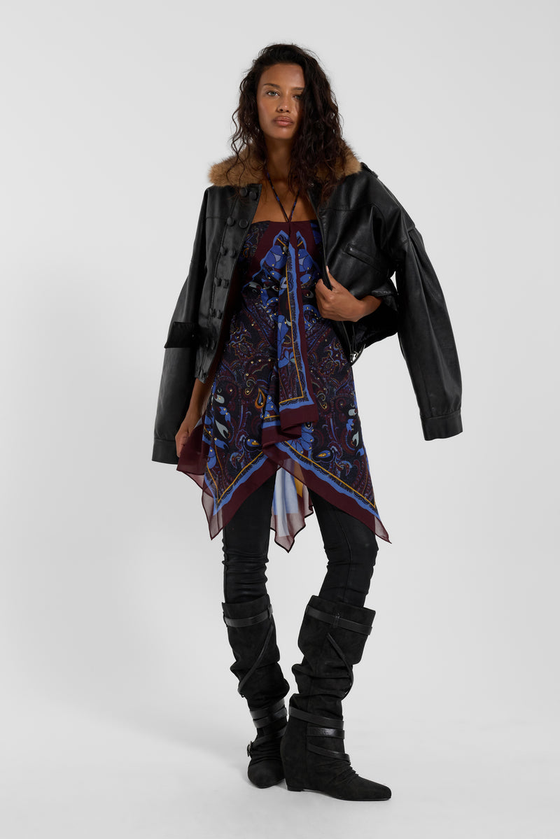 PU Biker Jacket with Belt – view 4