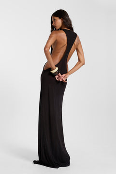 Black Mist Racer Maxi Dress – view 1