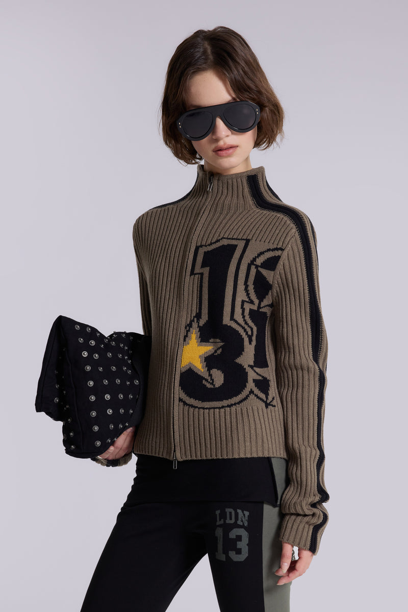 Sprint Zip Through Rib Knit