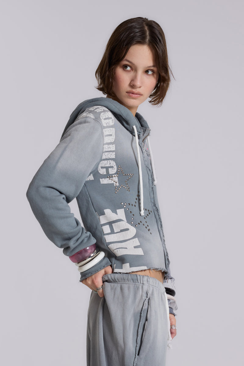Cleo Graphic Zip Through Hoodie