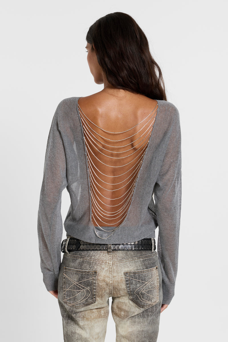 Carrie Beaded Sheer Knit – view 6