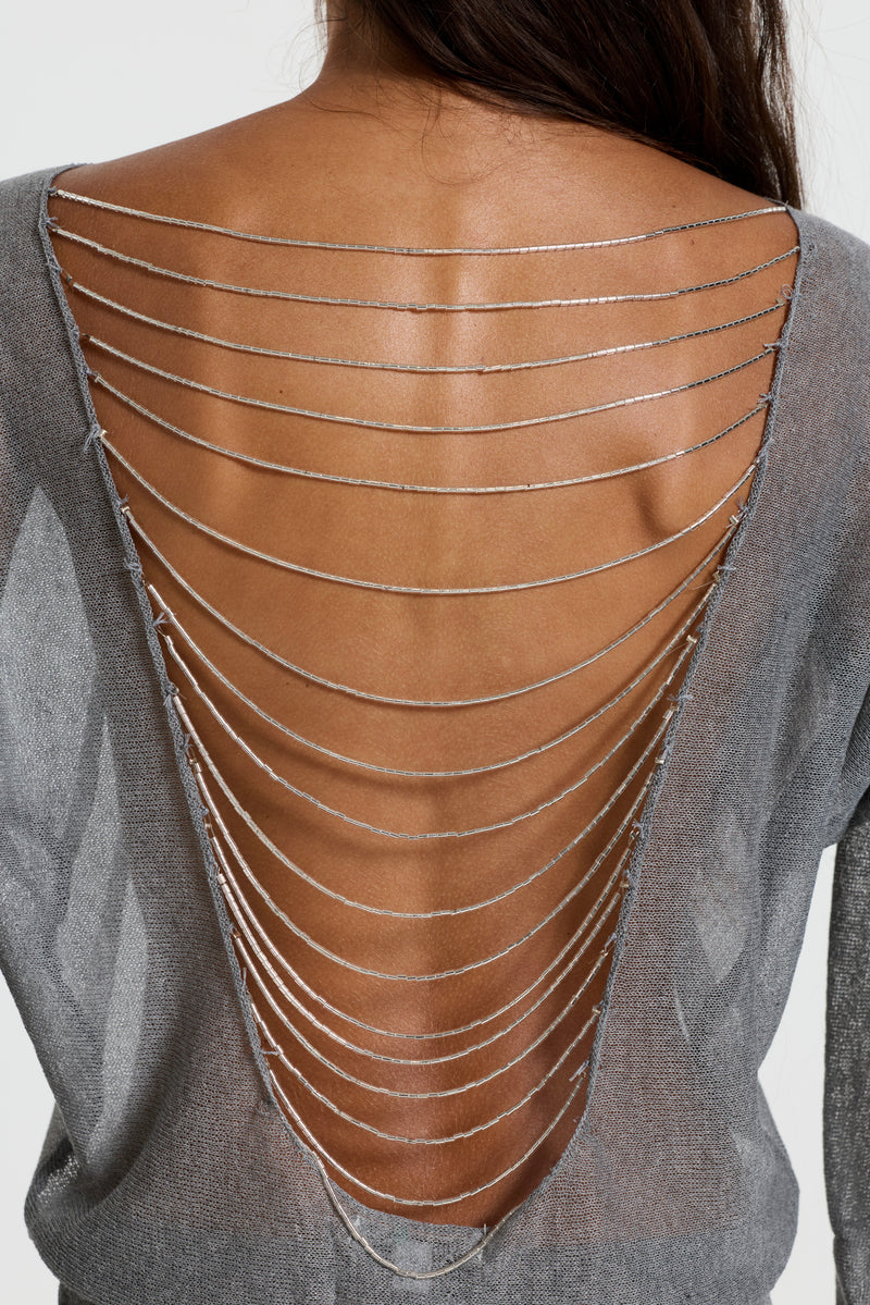 Carrie Beaded Sheer Knit – view 3