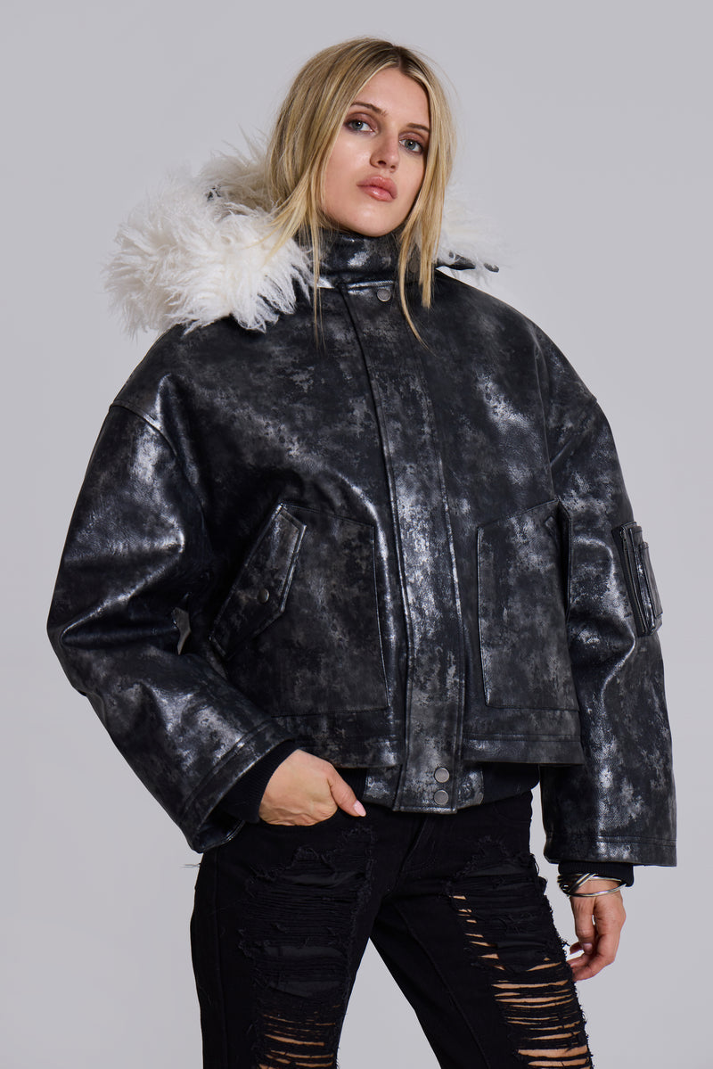 Mistra PU Leather Bomber Jacket