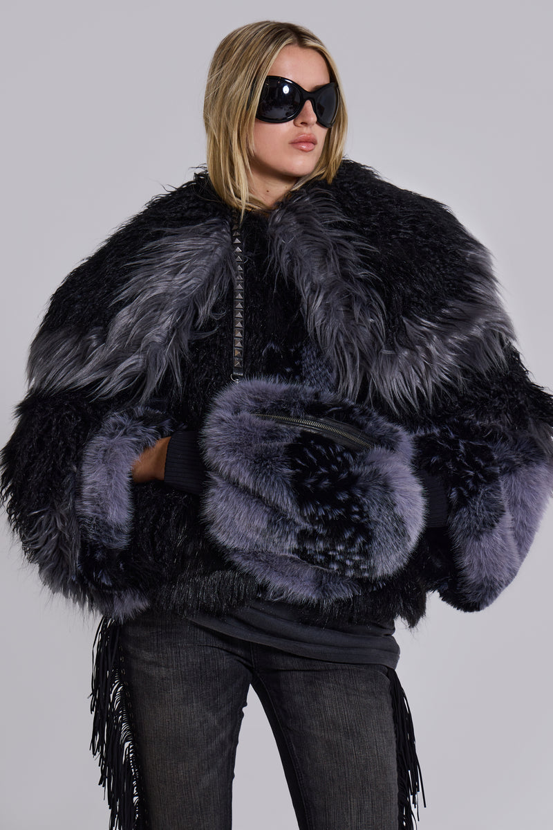 Oksana Faux Fur Muff Bag