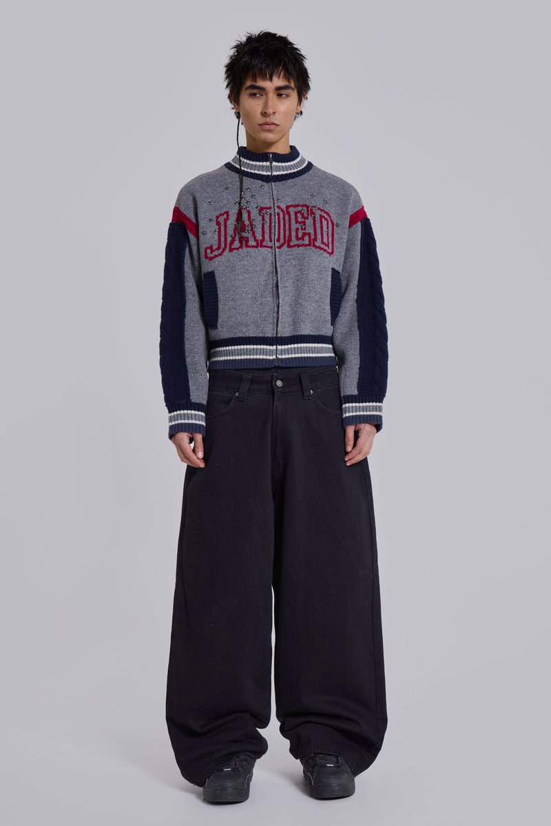 Team USA Studded Knitted Bomber Jacket