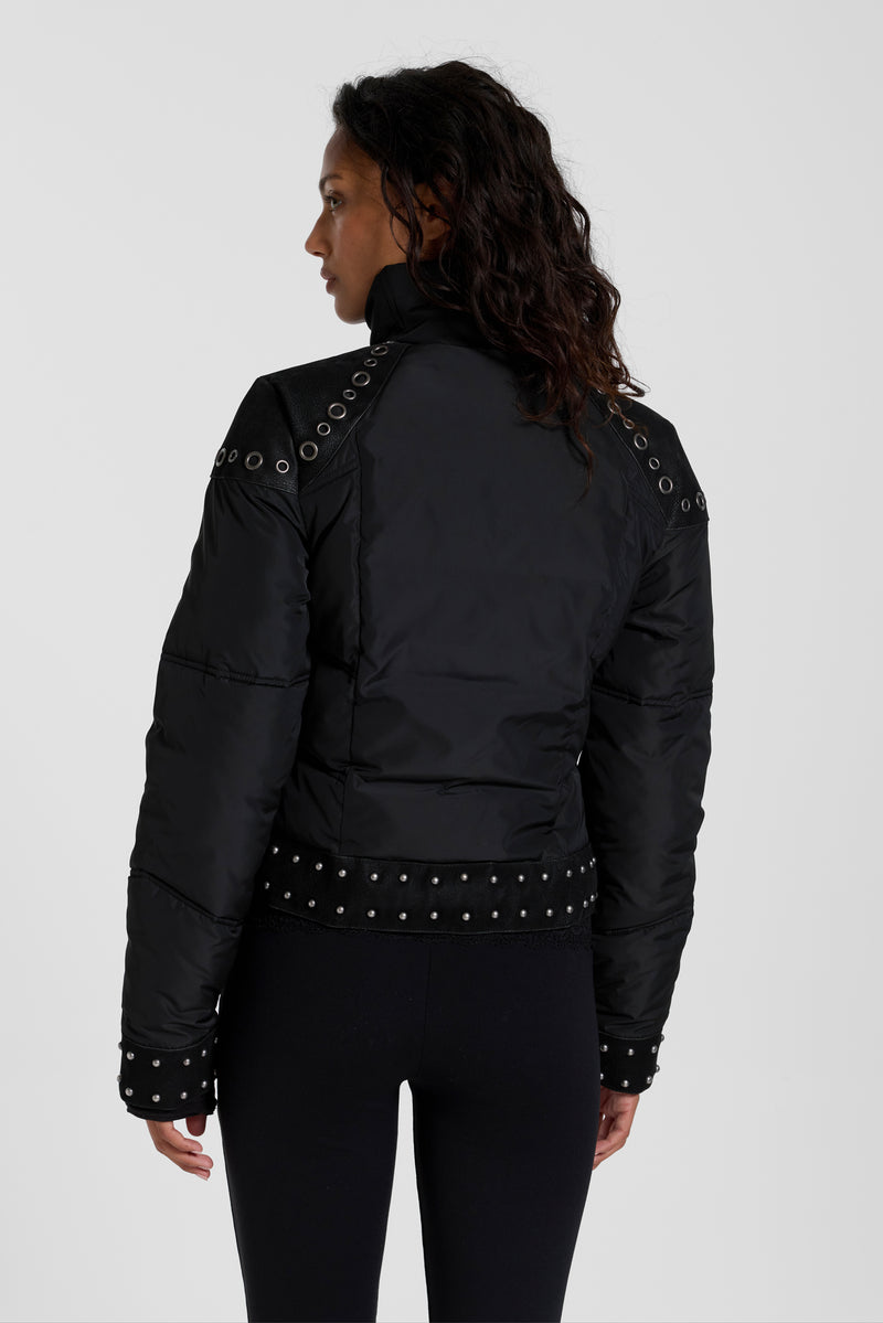 Stormie Studded Fitted Puffer Jacket