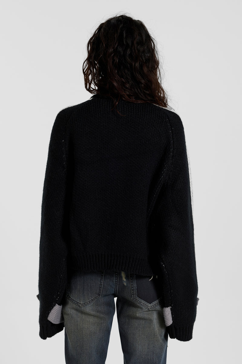 Loli Toggle Knitted Bomber Jacket – view 6