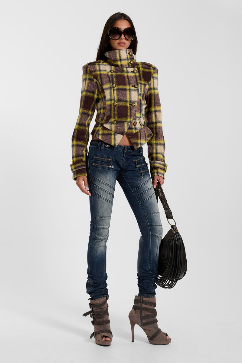 Ardor Seamed Skinny Jeans in Dark Wash