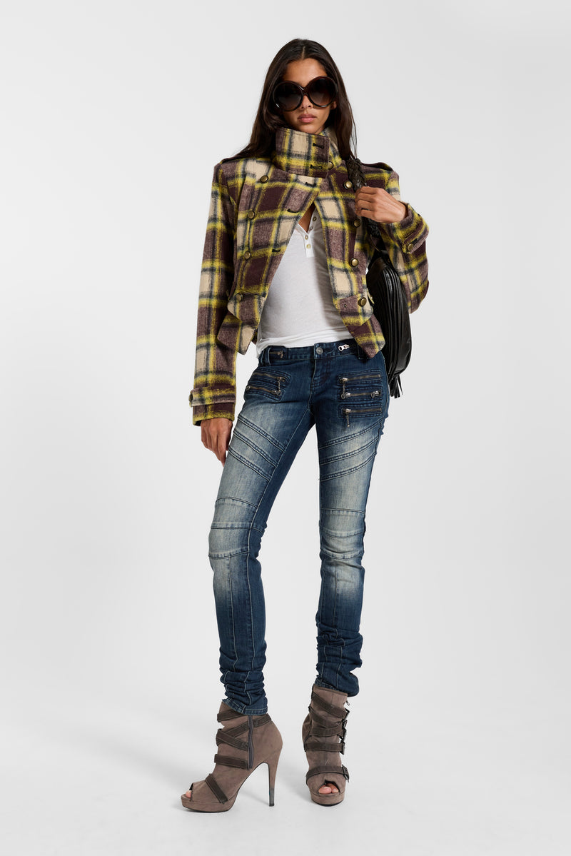 Ardor Seamed Skinny Jeans in Dark Wash