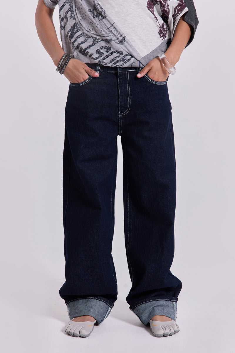 Sonic Embroidered Baggy Jeans