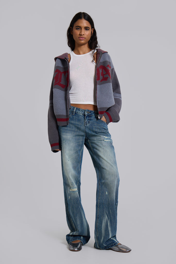 Hunter Loose Straight Leg Jeans in Blue Wash