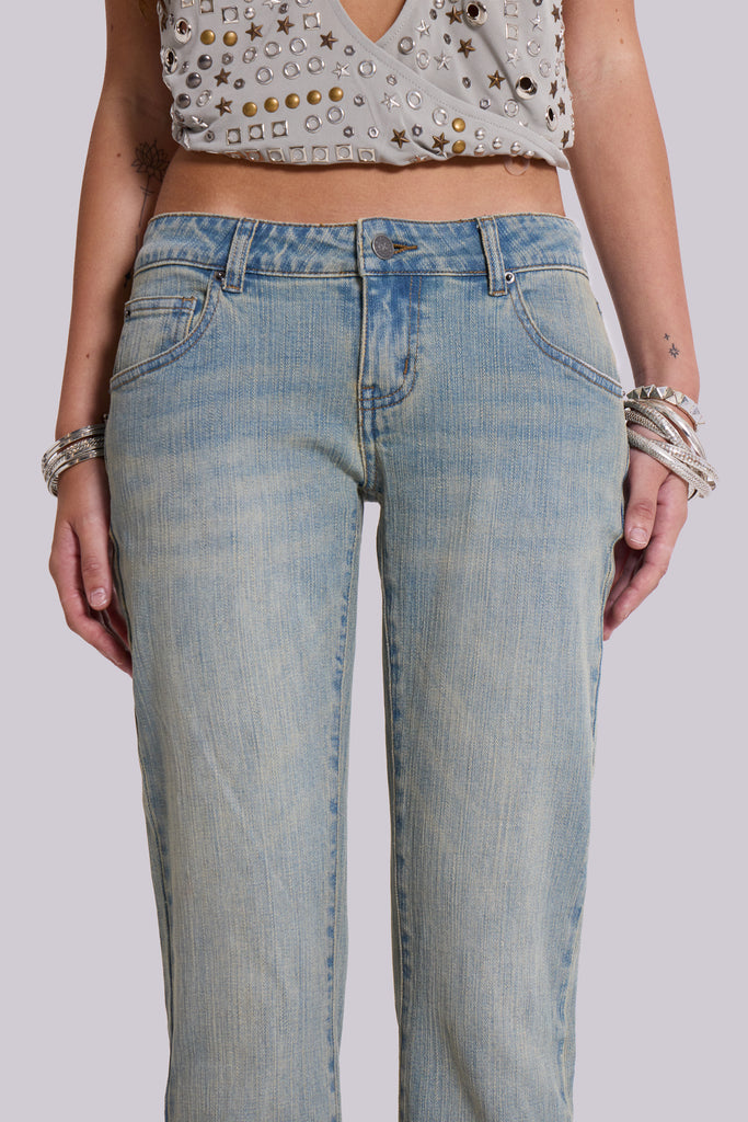 Cassia Cooper Bootcut Jeans in Light Blue