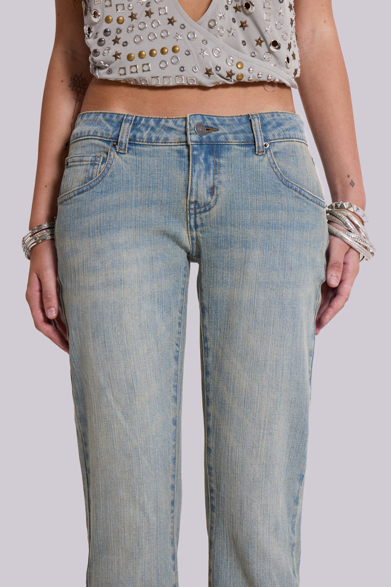 Cassia Cooper Bootcut Jeans in Light Blue