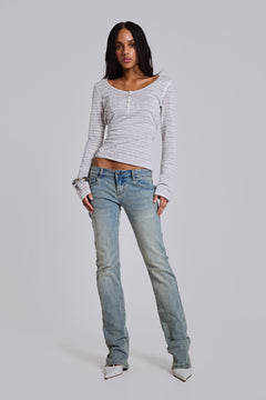 Cooper Bootcut Jeans in Light Blue - W24 / Blue