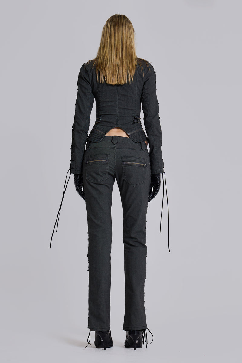 Charis Lace Up Military Jacket