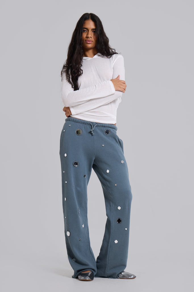 Tarra Embellished Slouchy Bootcut Jogger