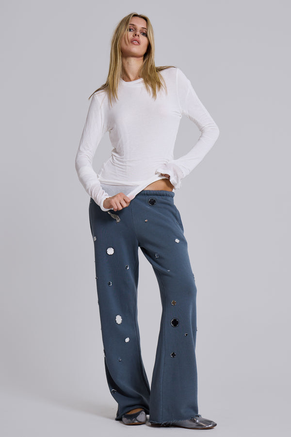 Tarra Embellished Slouchy Bootcut Jogger