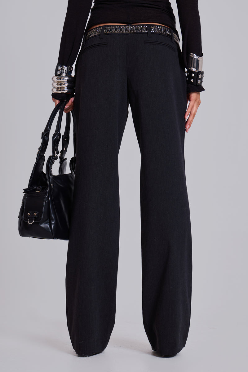 Venissa Embellished Low Rise Tailored Trousers