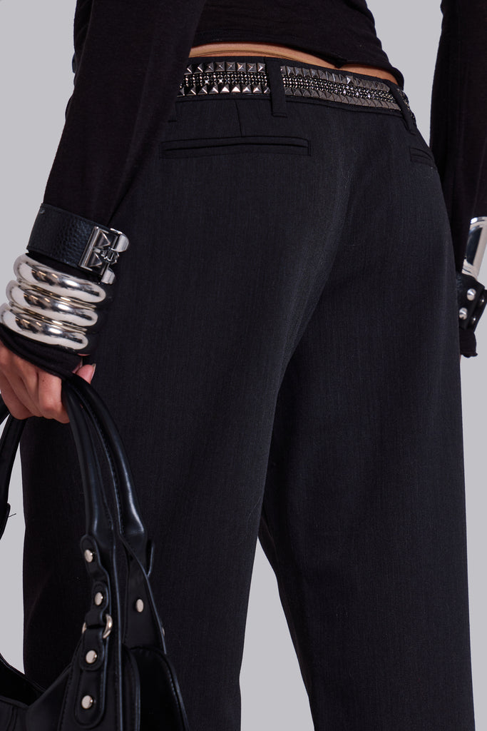 Venissa Embellished Low Rise Tailored Trousers