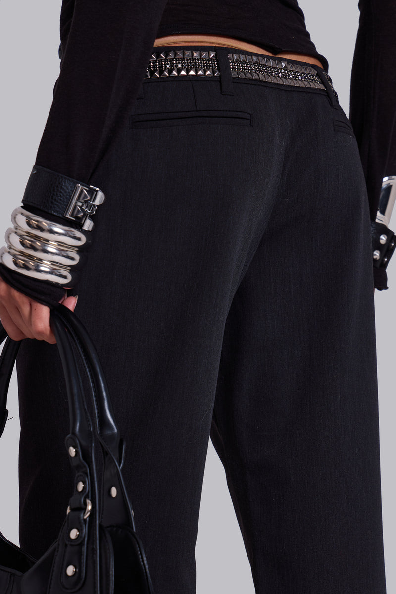 Venissa Embellished Low Rise Tailored Trousers