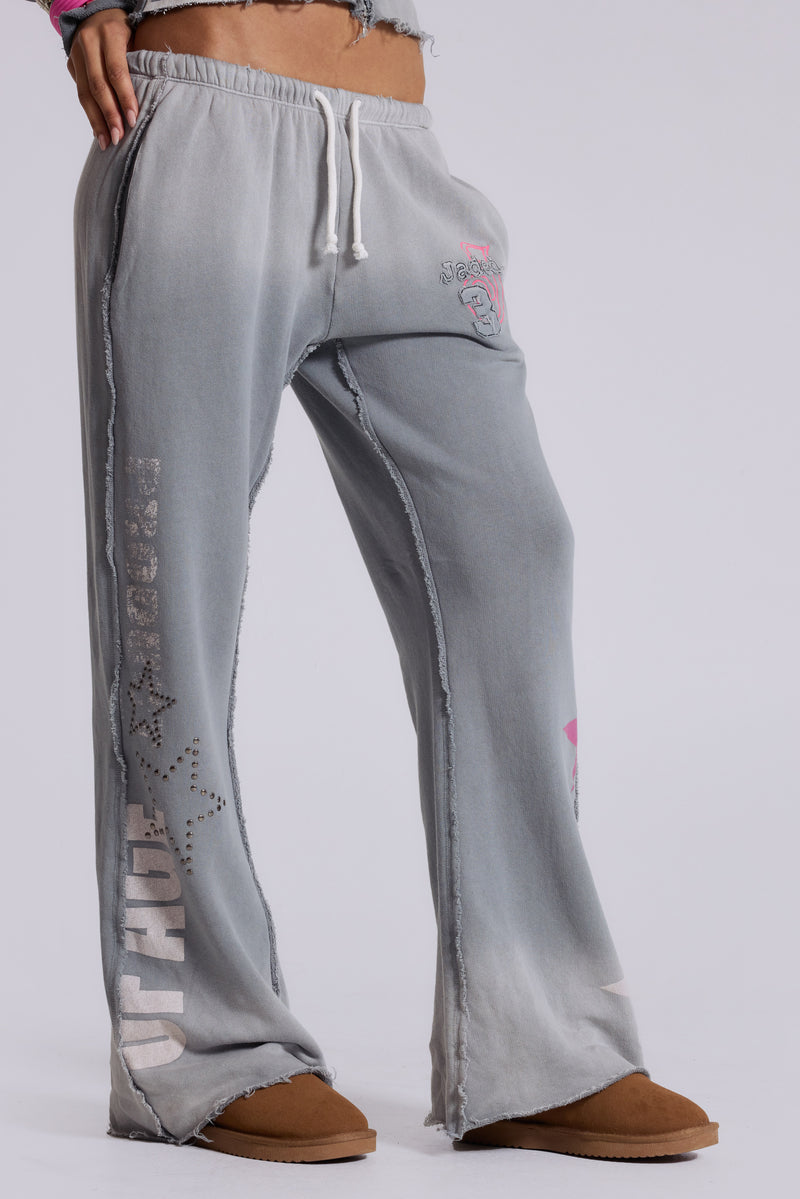 Cleo Graphic Slouchy Bootcut Jogger