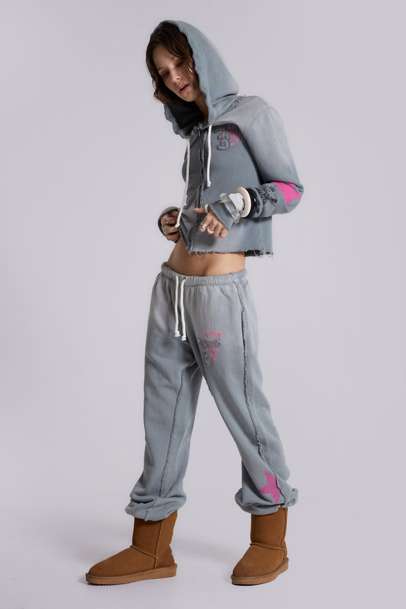 Cleo Graphic Slouchy Bootcut Jogger