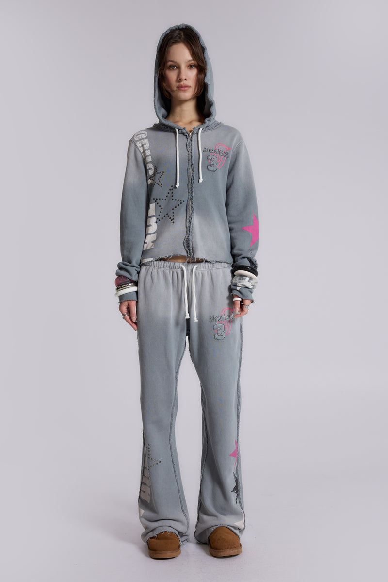 Cleo Graphic Slouchy Bootcut Jogger
