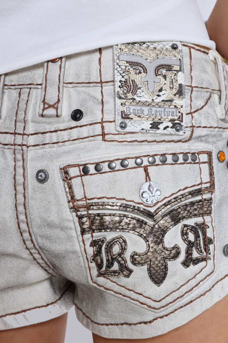 Rock Revival Dirty Studded Mini Shorts