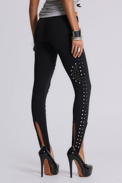 Equora Embellished Stirrup Leggings - UK4 / Black