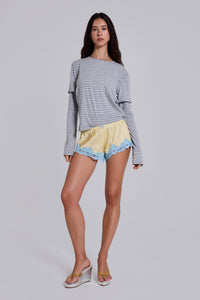 Sugar Satin Lace Mini Shorts