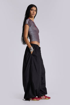 Nexis Nylon Balloon Parachute Pants in Black – view 1