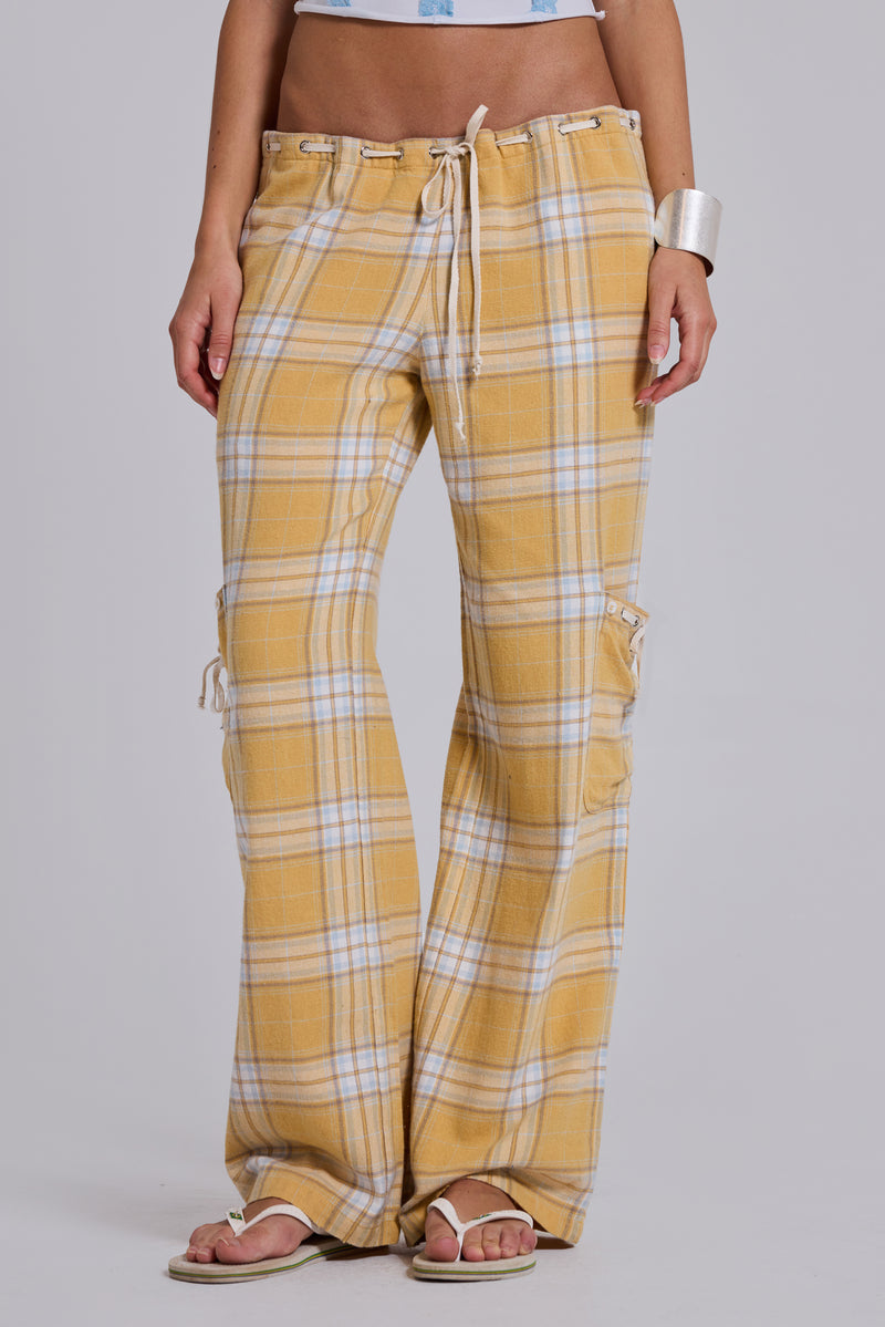Vellora Low Rise Check Trousers