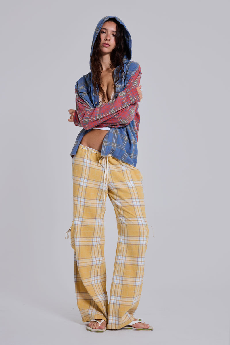 Vellora Low Rise Check Trousers