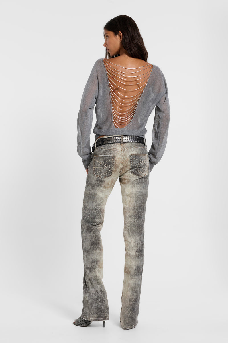 Leona Bootcut Cooper Jeans in Croc – view 3