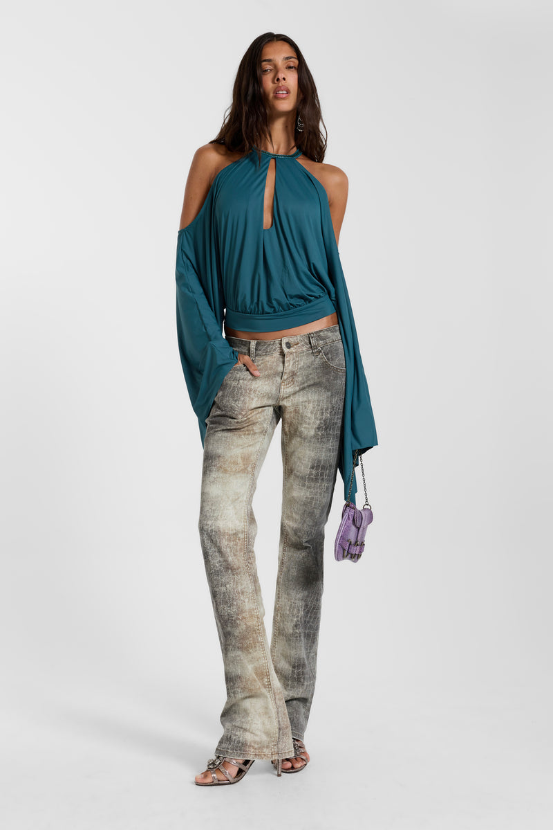 Leona Bootcut Cooper Jeans in Croc – view 4
