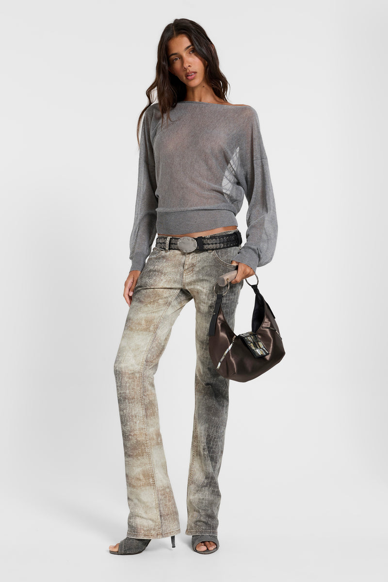 Leona Bootcut Cooper Jeans in Croc – view 6