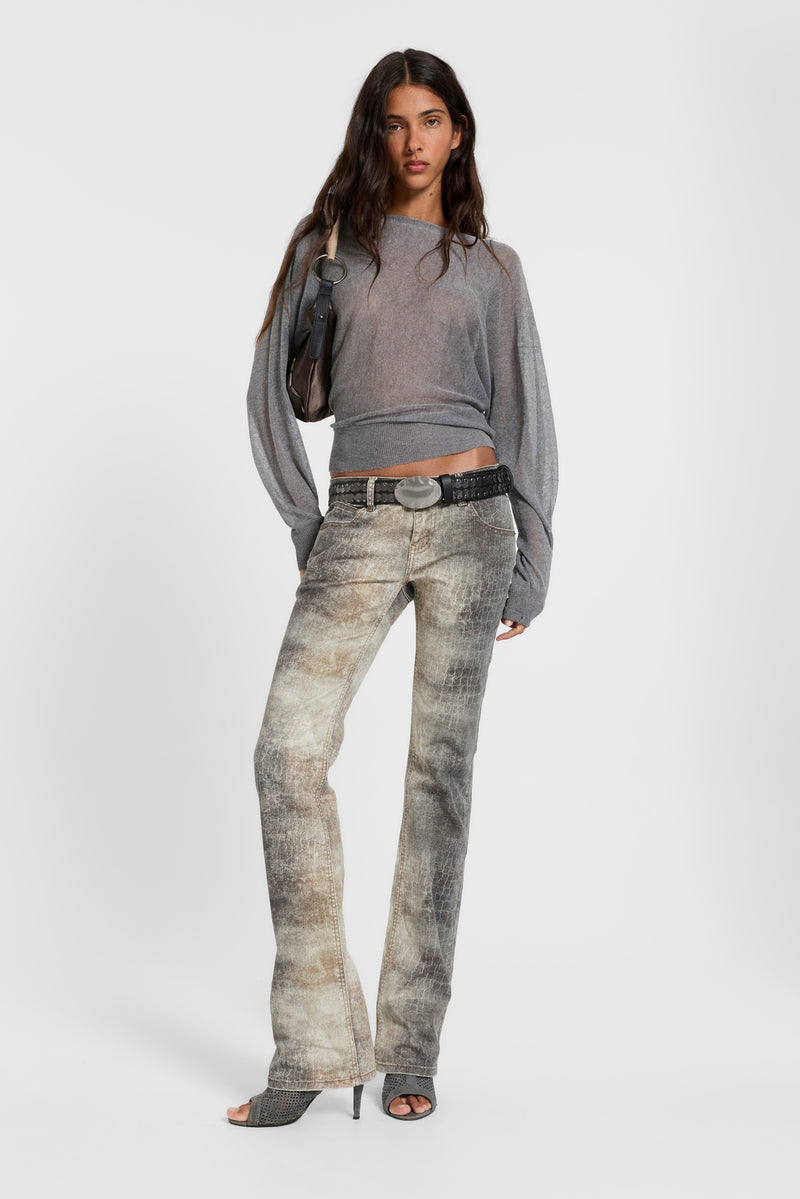 Leona Bootcut Cooper Jeans in Croc – view 1