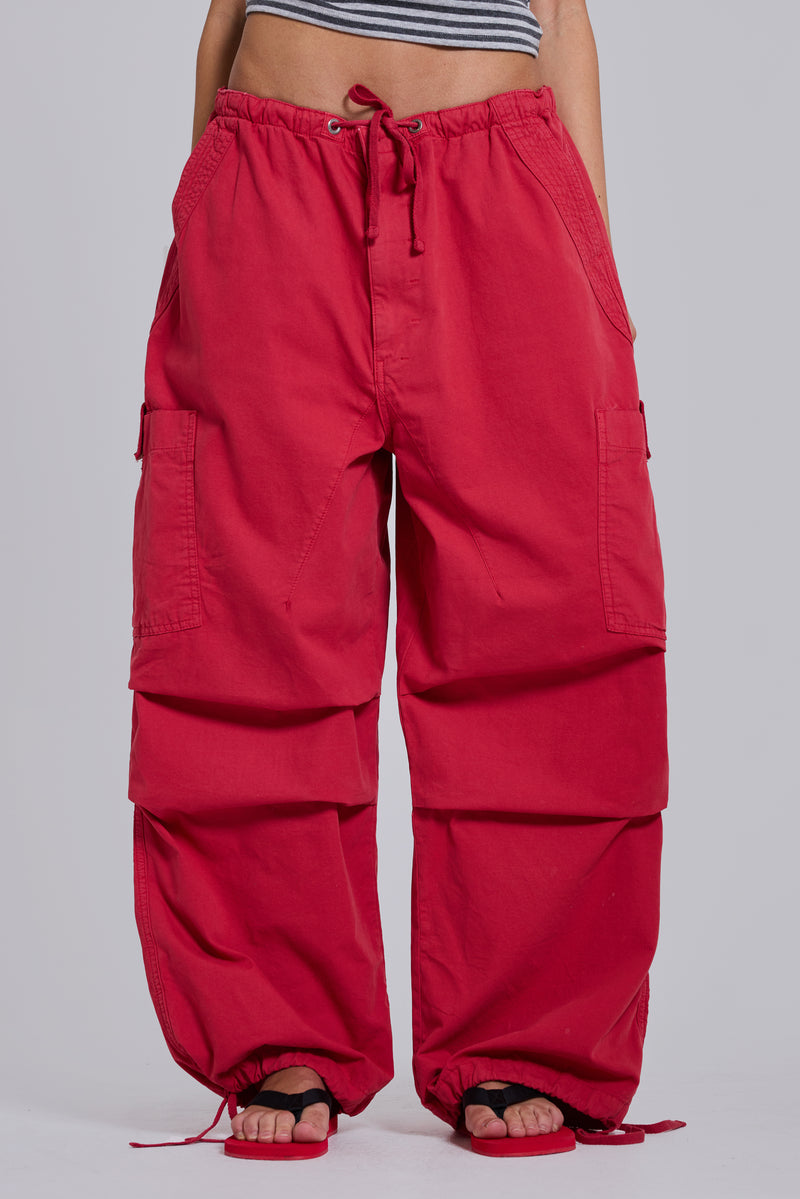 Red Parachute Cargo Pants