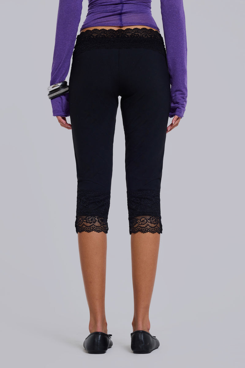 Teagan Lace Jersey Capri