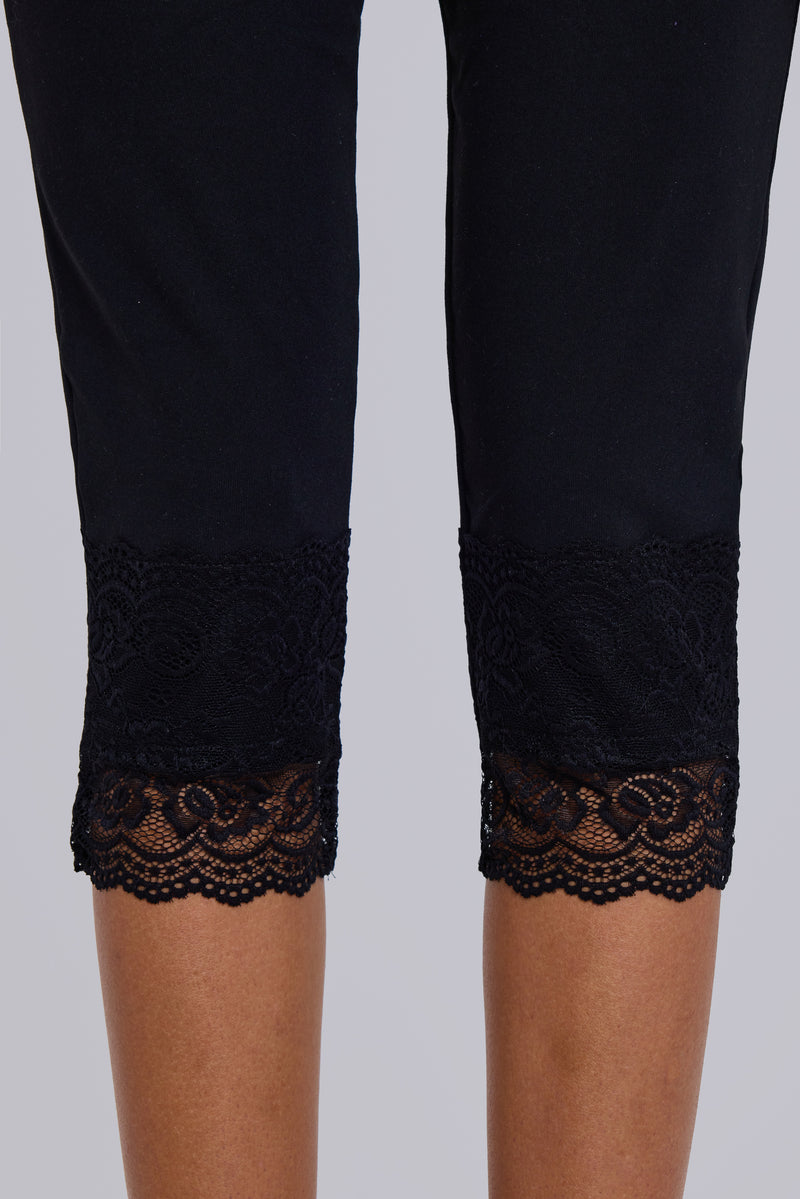 Teagan Lace Jersey Capri