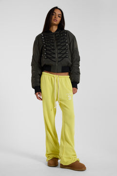 Cleo Slouchy Bootcut Jogger in Neon - XXS / Yellow