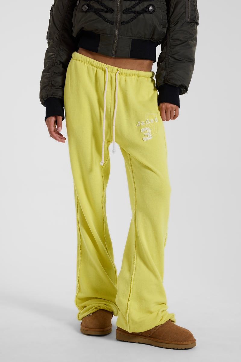 Cleo Slouchy Bootcut Jogger in Neon