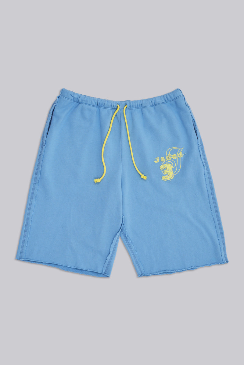Cleo Slouchy Jogger Shorts in Blue