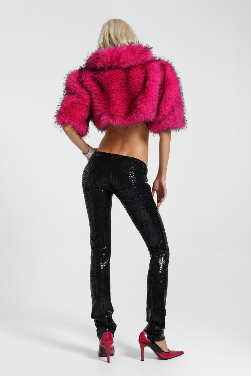Idol Croc Effect Bandage Trousers