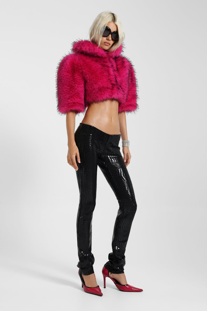 Idol Croc Effect Bandage Trousers