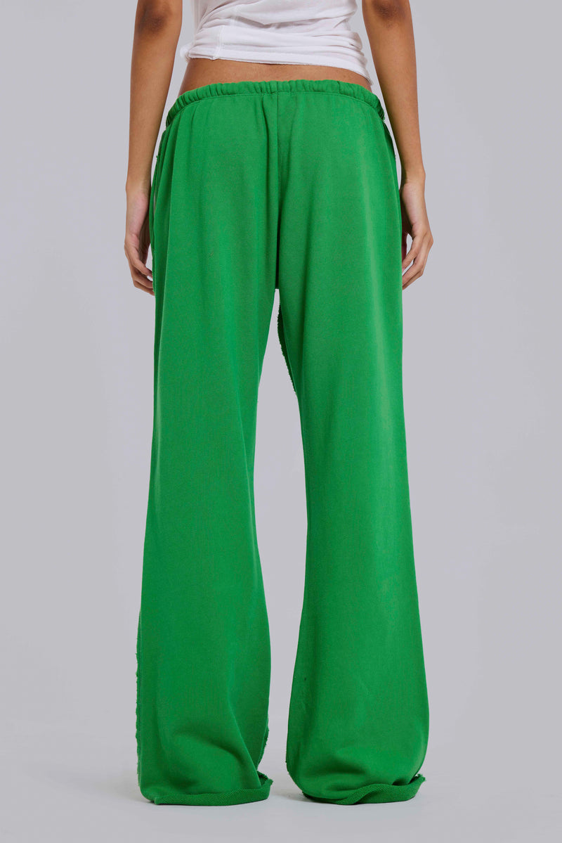 Cleo Slouchy Bootcut Jogger in Green – view 6