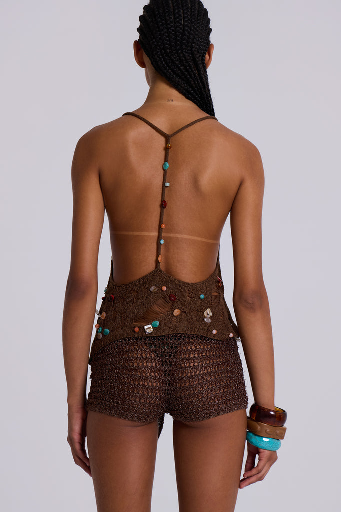 Aruana Beaded Knit Top