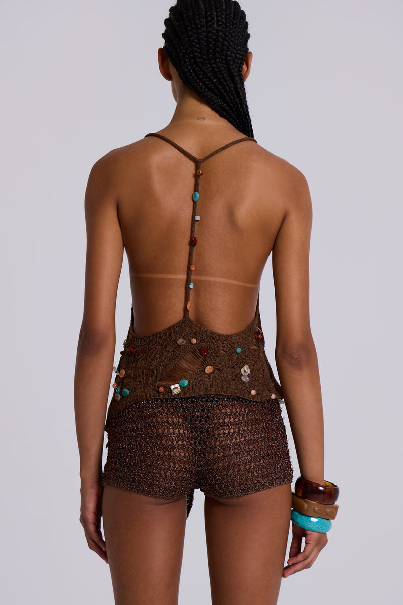 Aruana Beaded Knit Top