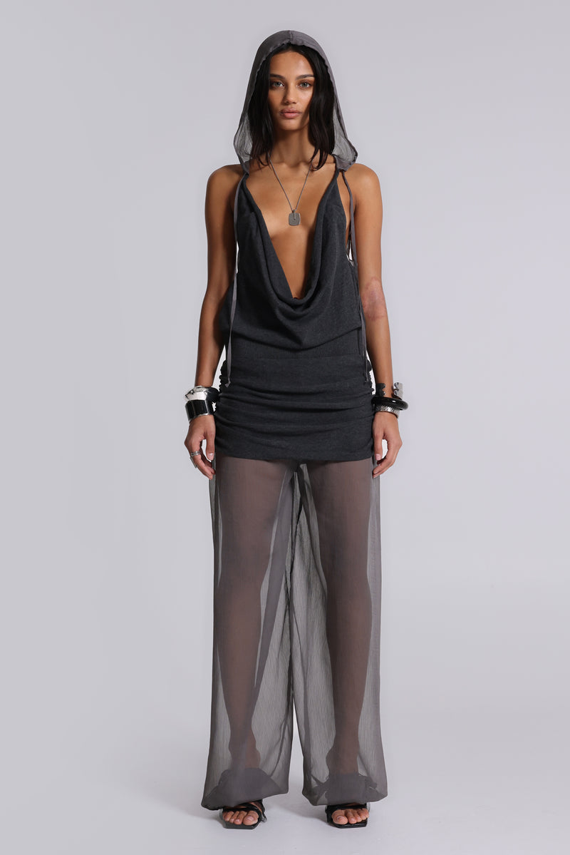 Lurien Knit and Chiffon Balloon Pants