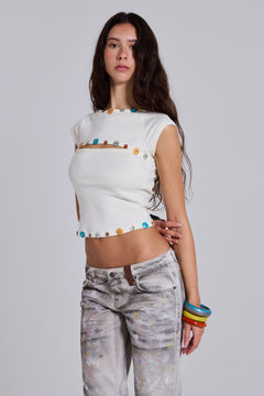 Solira Button Cut Out Top – view 1